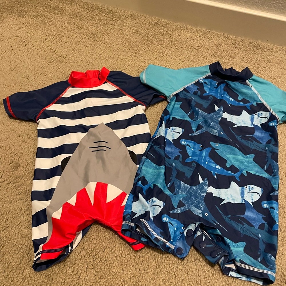 Andy & Evan swim rompers 9-12mo